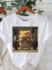 Funny Shortsleeve Lifting Hamster Graphic Tshirt Cute Gym Rat Hamster Casual White Top Cute Fitness Crew Neck Tee Unisex