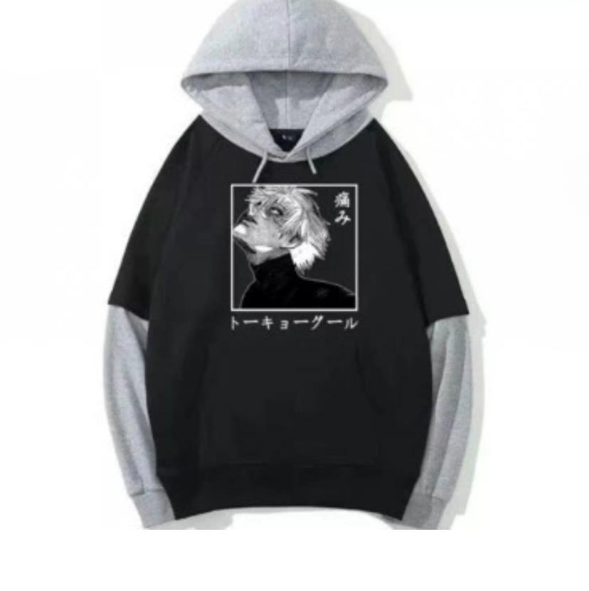 Hoodie Women  Anime Fake Two Hoodies A Hooded Girl Hooded Coat