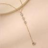 Teardrop Shaped Zirconia Pendant Necklace Gold Necklace for Women Romantic Wedding Birthstone Fashion Jewelry Charms