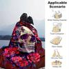 1pc Skull and Roses Cartoon Blanket  Soft Throw for Room Decor, Perfect Gift for Friend, Living Room, Travel, Camping, Car Blankets