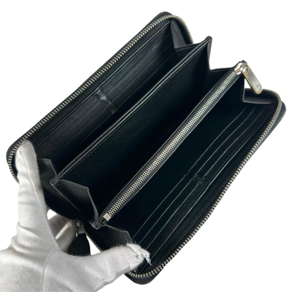 LOUIS VUITTON Mahina Zippy Wallet M61867 Purse black Women used