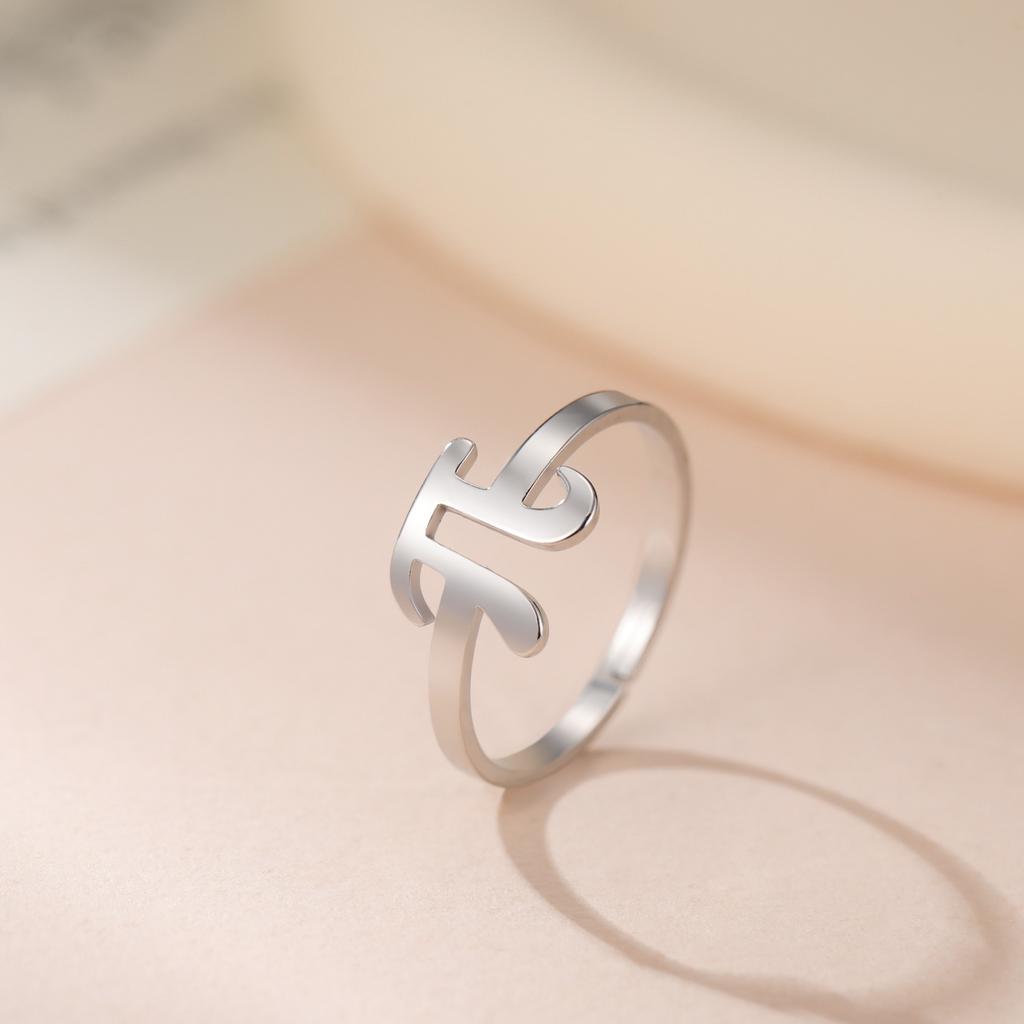 Greek Symbol Geometric Rings for Women Math Lovers Stainless Steel Mathematics Geometry Rings Jewelry Party Gifts