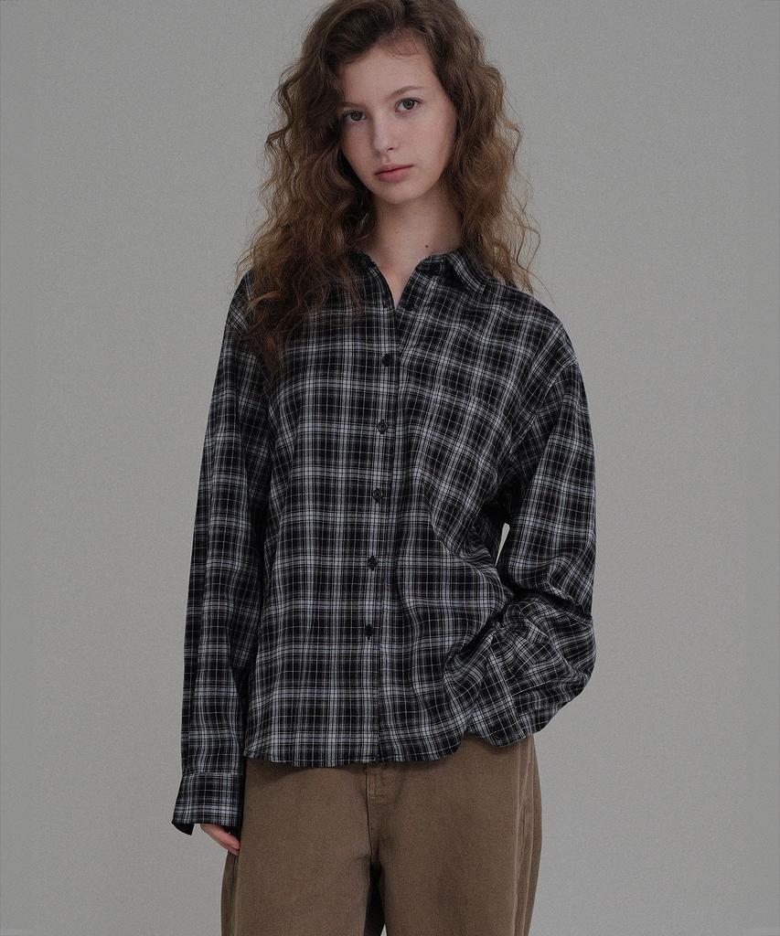 ANDNEEDS Robin Check Shirt (Black)
