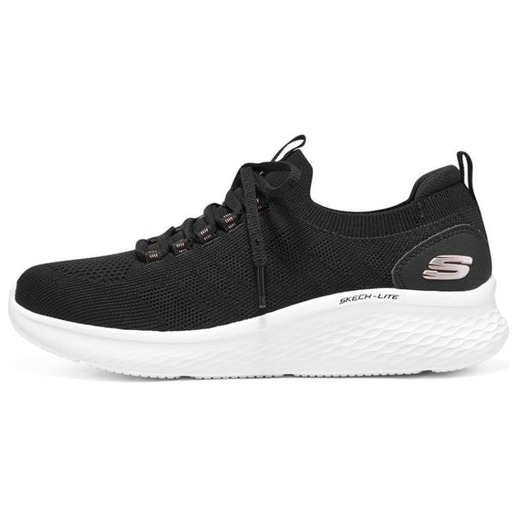 Skechers Skech-Lite Pro Fabric Synthetic Leather Mesh Sports Low-Top Lifestyle Shoes Women sneakers Black 149994-BKPK 35