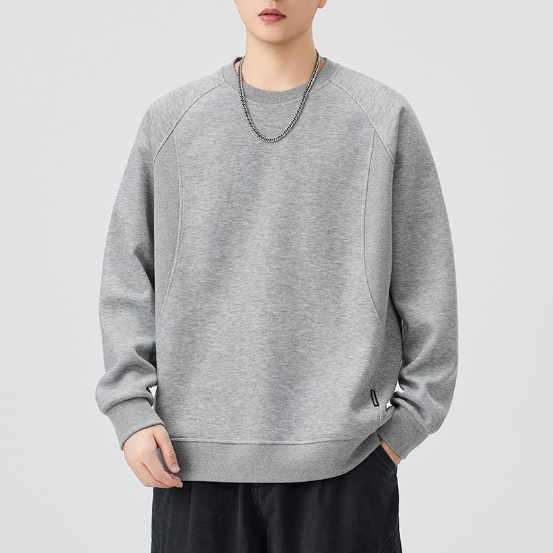 Round Neck Sweatshirt Men's High-end Simple Small Label Top Jacket