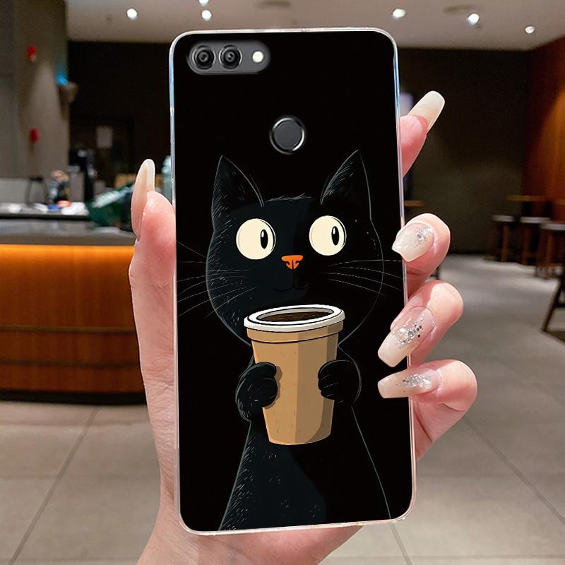 Casing For Huawei Y9 2018 Case Luxury Dragon Cute Cool Boys Girls Transparent Soft Silicone Phone Case Huawei Y9 2018 Back Cover