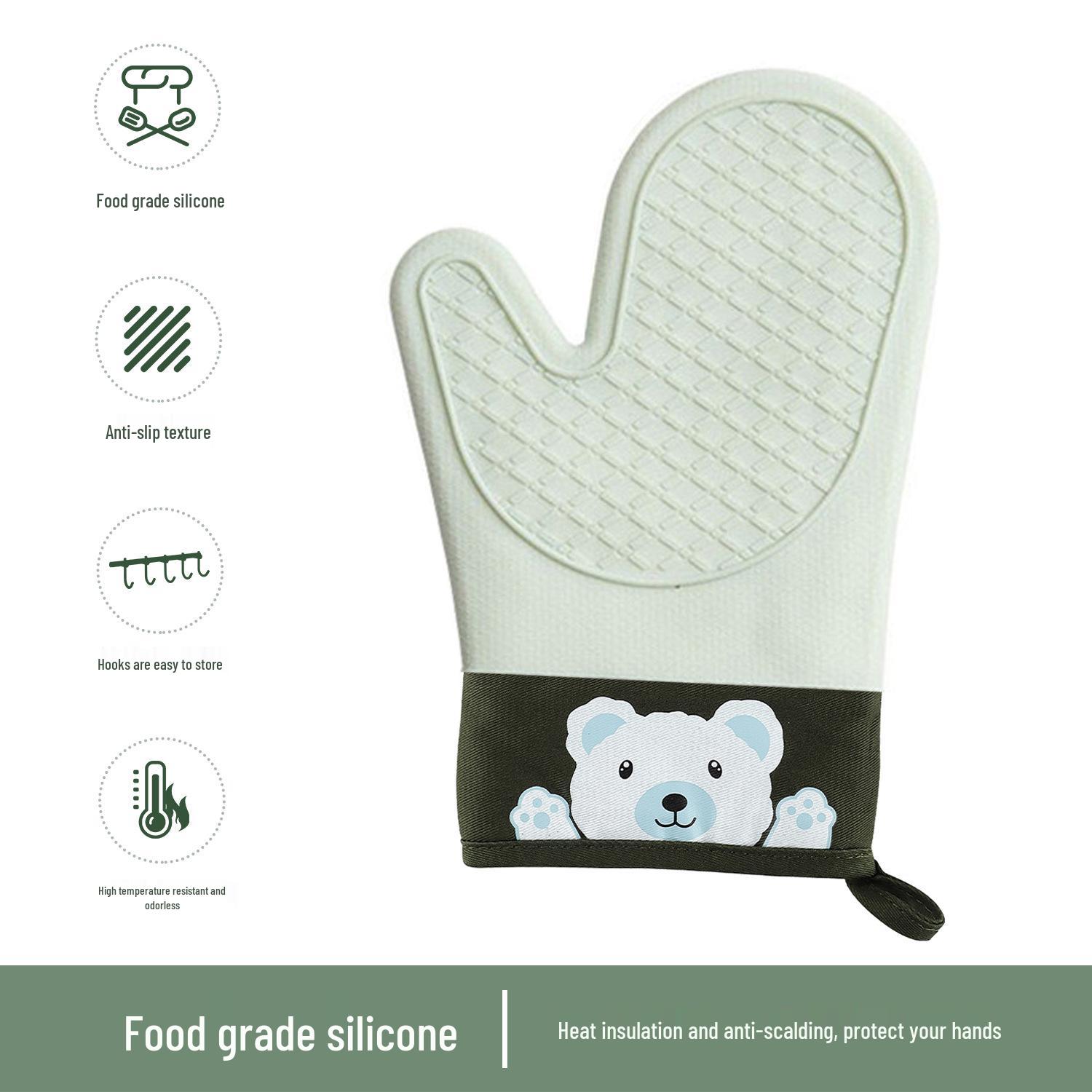 

Утолщенные Нескользящие Силиконовые Кухонные Прихватки для Духовки: Жаростойкие и противоожоговые прихватки для выпечки