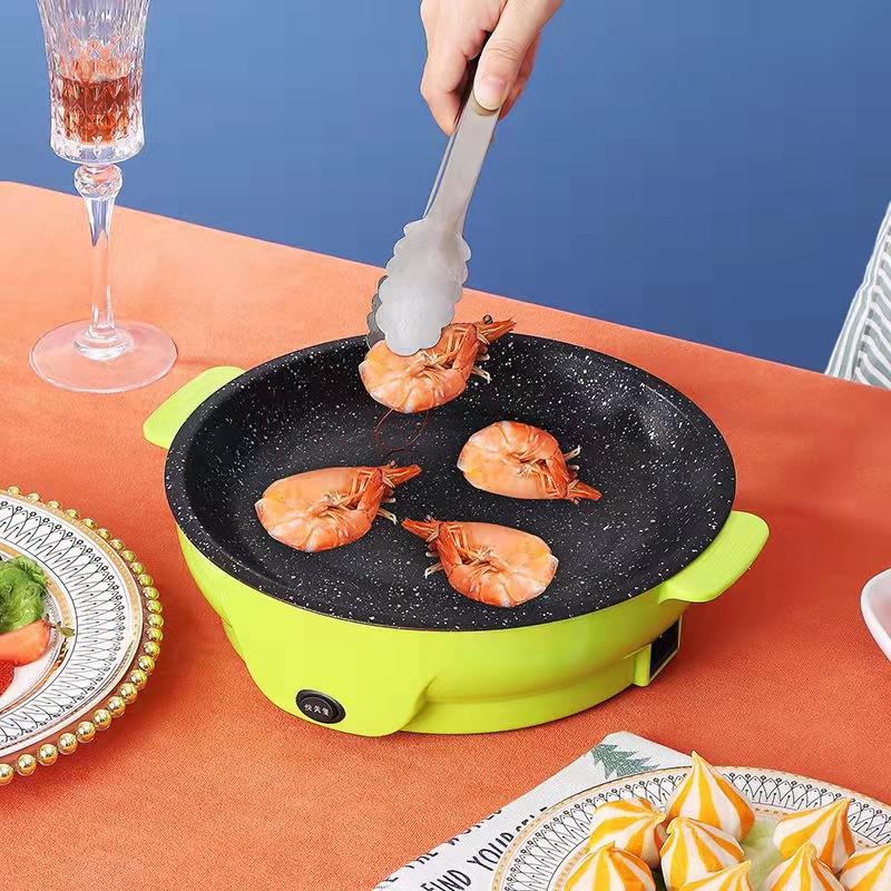 Electric Frying Pan Smokeless Barbecue Fried Steak Fish Omelette Frying Pan Non-stick Cooker