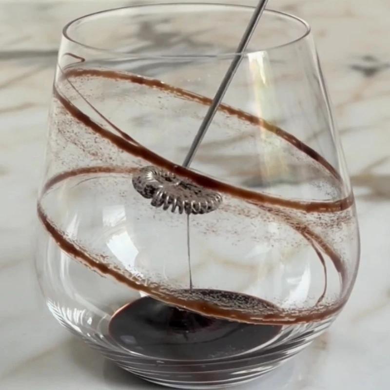 Stainless Steel Electric Hand Mixer for Baking, Portable Mini Whisk for Milk Tea/Coffee, Handheld Blender with Anti-Slip Grip