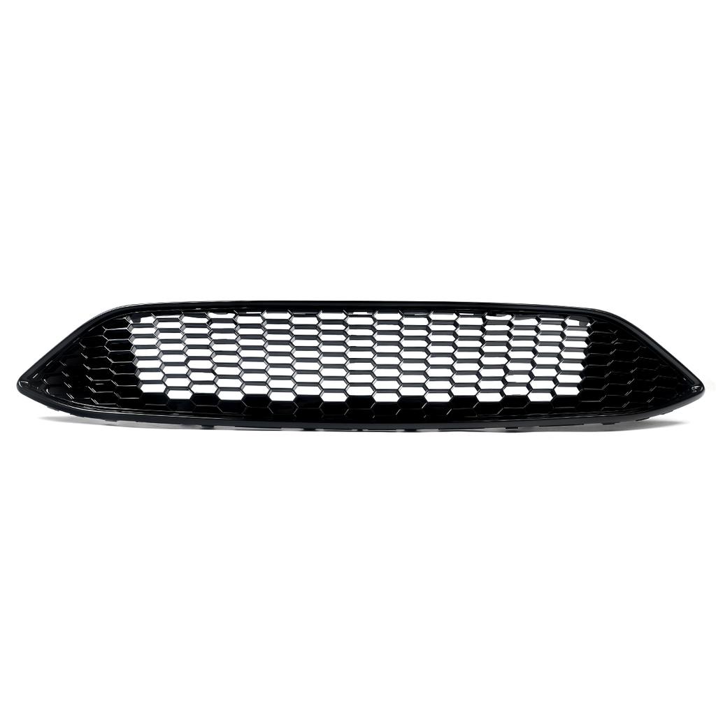 Front Upper Bumper Grille For 2015-18 Ford Focus S SE RS Gloss Black Honeycomb