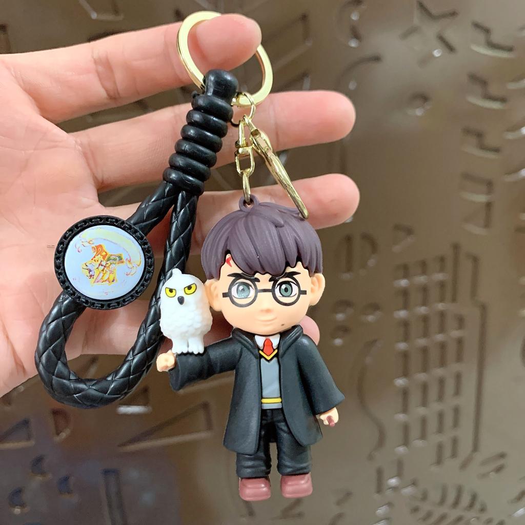 Non-Toxic .Harry Hogwarts Keychain Cute Cartoon Character Car Hanging Ornament Backpack Gift For Fans Kids Bag Keys Bag Decoration