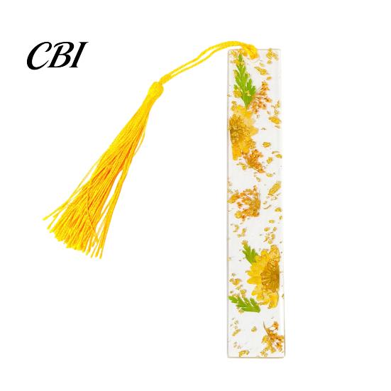 Unique Gift for Friends Dried Flower Resin Bookmarks with Tassels, Double-Sided Magnetic Durable Page Markers Book Lovers Friends, Pretty and Increase