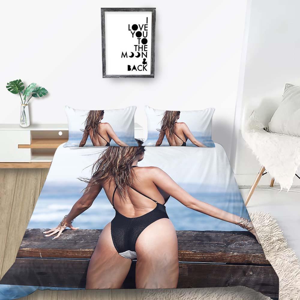 2023 Bytový textil v novém stylu Luxusní souprava na přikrývku s povlakem na polštář 3D kočka s potiskem královny King Size Sada povlaků na přikrývku Dekorace do ložnice