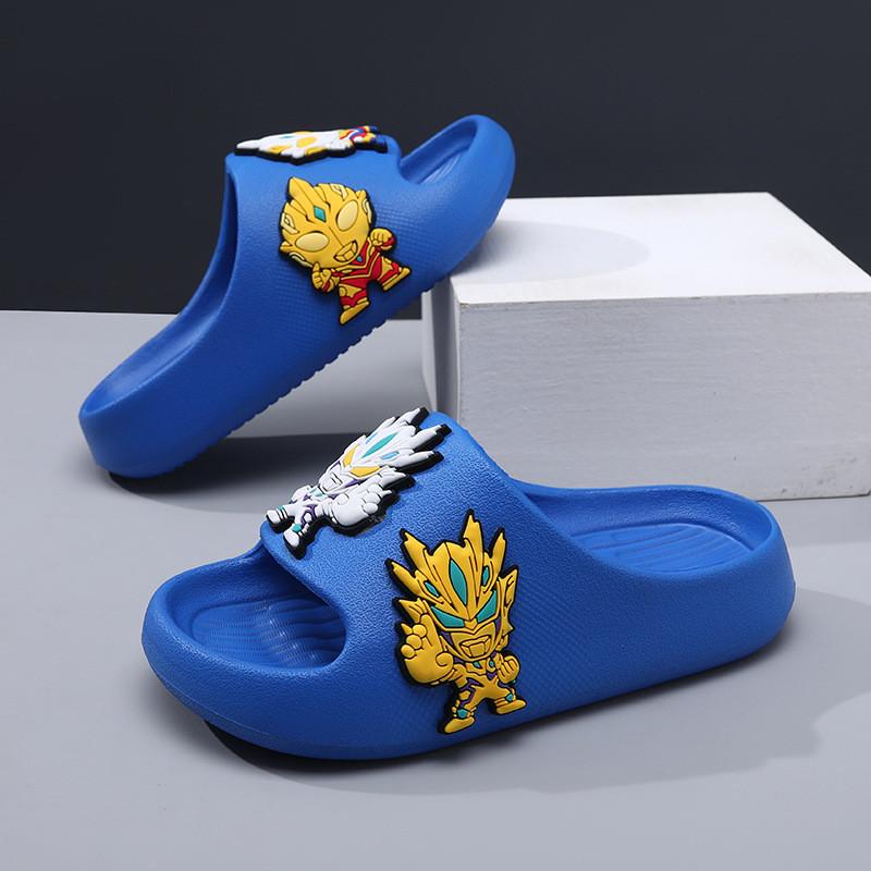 Cartoon Durable Boys Ultraman Summer Slippers Breathable Nonslip Indoor Sandals