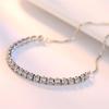 925 Sterling Silver Bracelet Elegant Zircon Tennis Crystal Chain For Women Fashion Noble Engagement Wedding Hot Gift