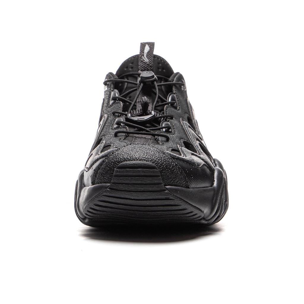 Li Ning Cat Paw Casual Versatile Breathable Height Increasing Creek Shoes Men Shoes Dark-Night-Black AGCV121-1