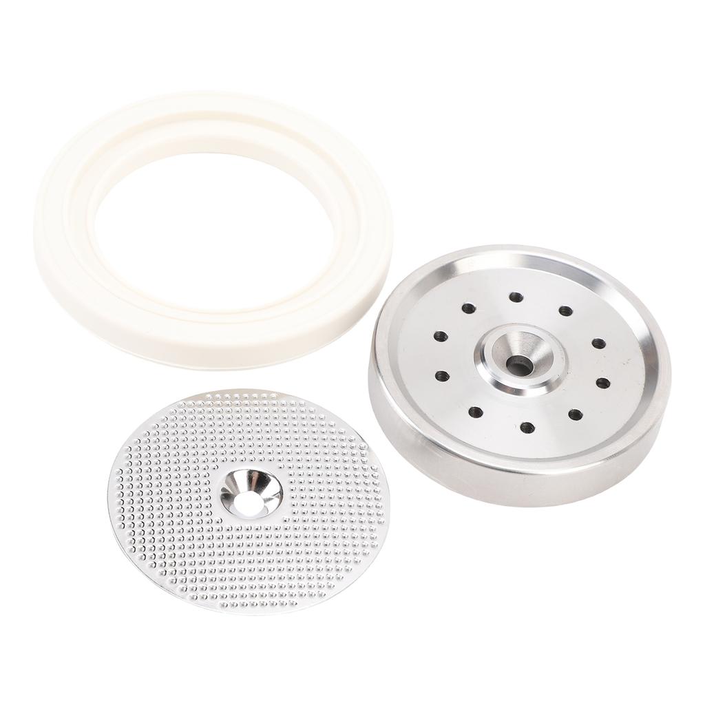 Improved Coffee Machine Shower Screen and Holder Gasket Kit with Stainless Steel Holder, Upgrading Water and Preventing Leakage, Replacement for 9