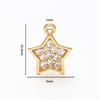 2/6pcs 18K Gold Color Plated Pentagram Star Charms Tail Chain Charms Handmade Earrings Bracelet Necklace DIY Jewelry Accessories