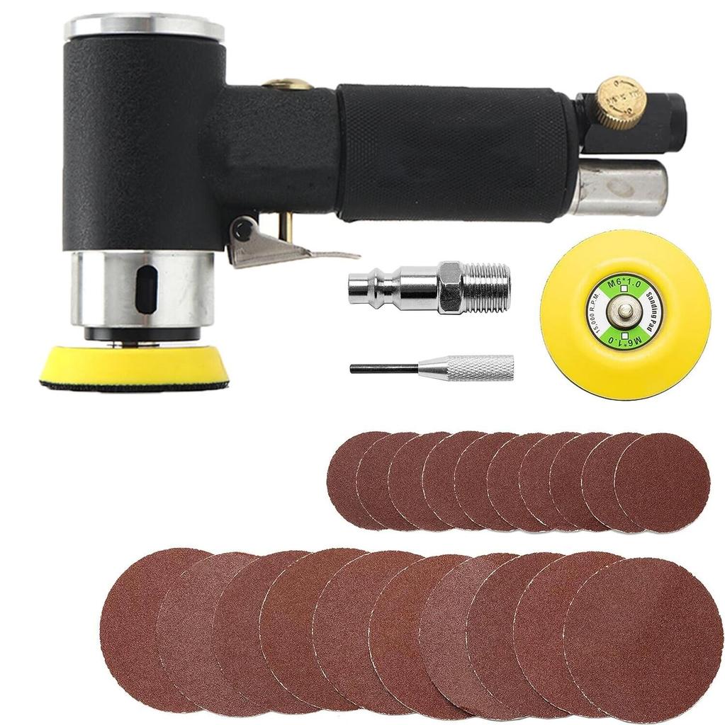 Orbit Air Sander Mini Pneumatic 1"/2"/3" Grinding Machine Set for Car Polishing High Speed Air Powered Polisher