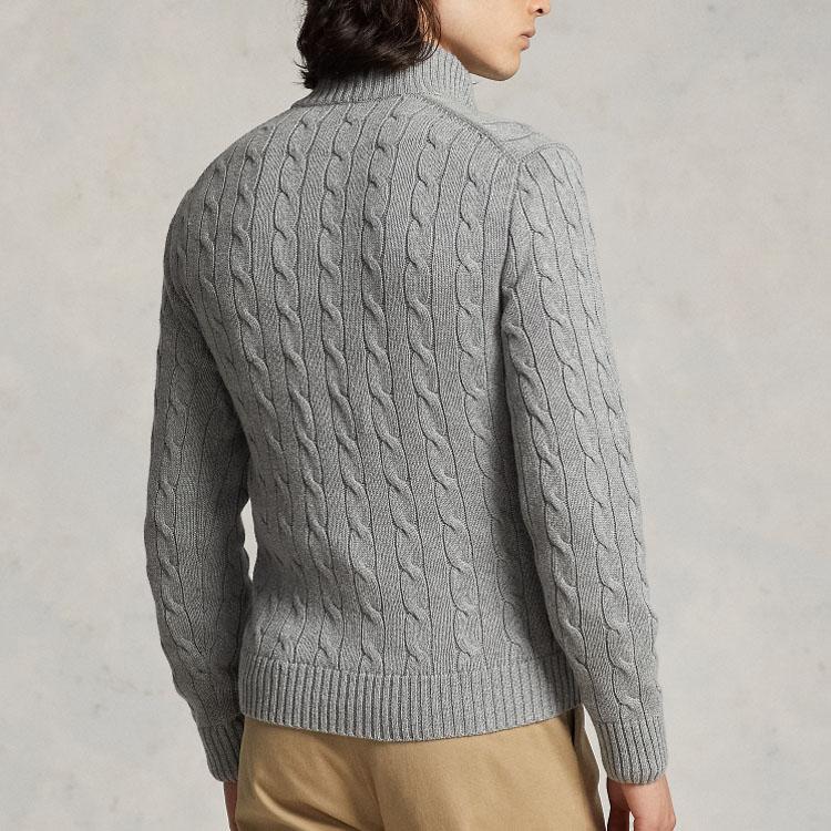 Polo Ralph Lauren Cardigan a trecce con motivo cavallino Polo MNPOSWE16821362-020