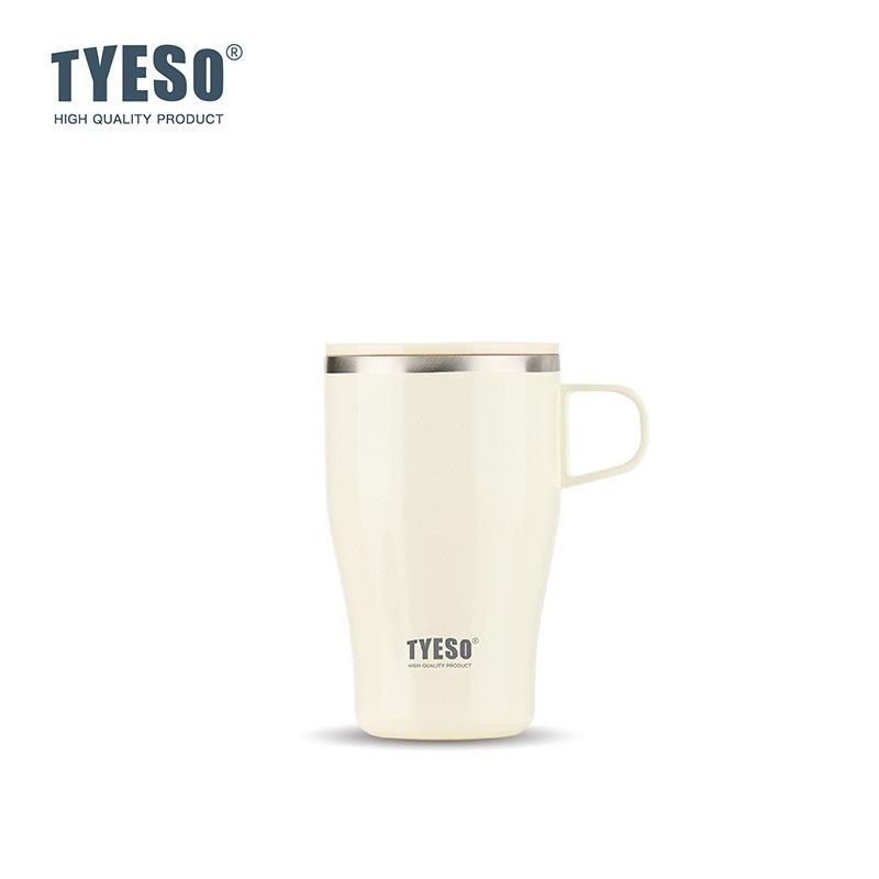 TYESO Stainless Steel Insulated Coffee Cup 400/500ML Tumbler Bottle Car Mug With Handle Thermal Iced Travel Mug Home Outdoor