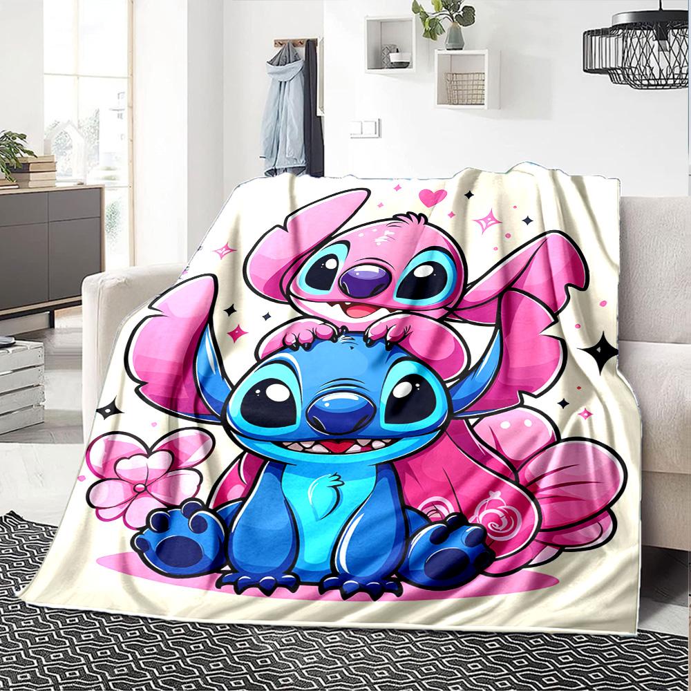 1pc S-Stitch13 Blanket, Gift, for Men and Women, Soft Blanket, Good for Sofa Bed Couch Travel, Lightweight Flannel Blanket
