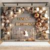 Gold Glitter Pink Blue Birthday Party Photo Backdrop Balloon Star Booth Banner Poster Adult Theme Party Decoration Supplies Gift