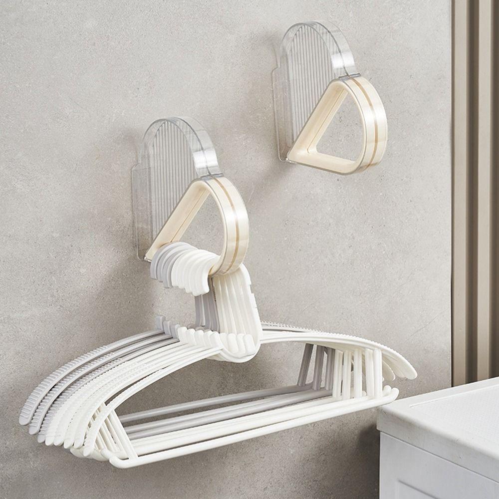 

Self-Adhesive Balcony Clothes Storage Rack Plastic Clothes Drying Rack Living Room