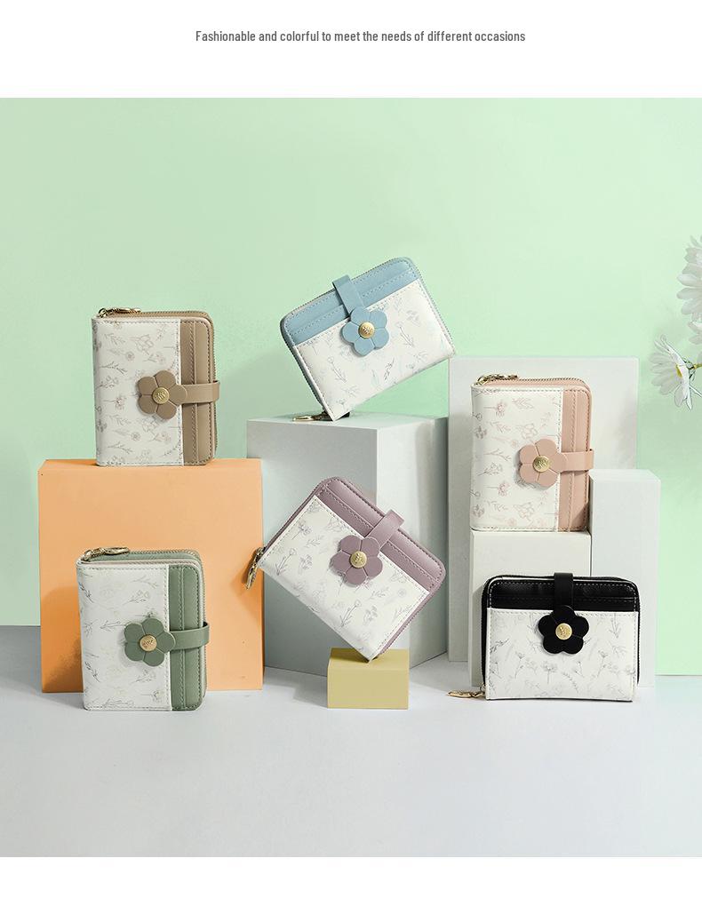 2025 Cute Print Student Coin Purse & Card Holder - Stylish Short Wallet for Women