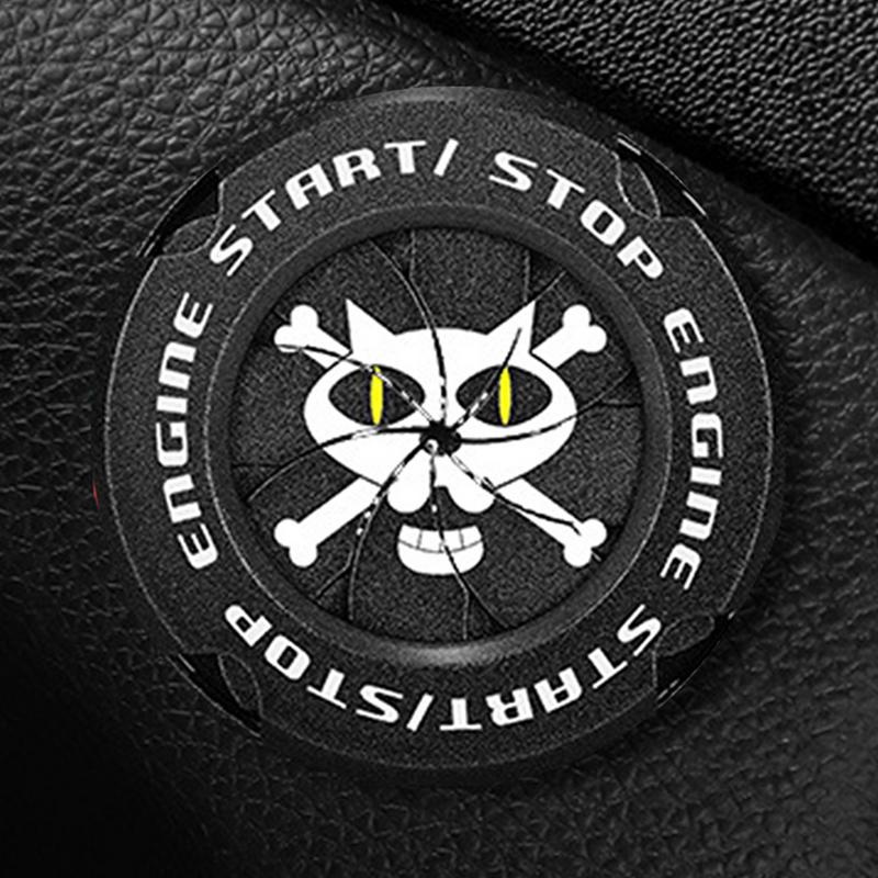 Truck Ignition Cover Engine Start Stop Button Cover Auto Engine Button Decor Cover Zinc Alloy Anti-Scratch For Truck Accessories