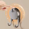 2Pcs Non-Marking Suction Cup Hooks Plastic Kitchen Storage Hooks Paper Towel Double Hooks  for Home