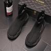 Autumn Men Sock Shoes Stretch Fabric Shoes Slip-On Over The Casual Shoes Men Pumps for 2024 Walking Flat Short Boots