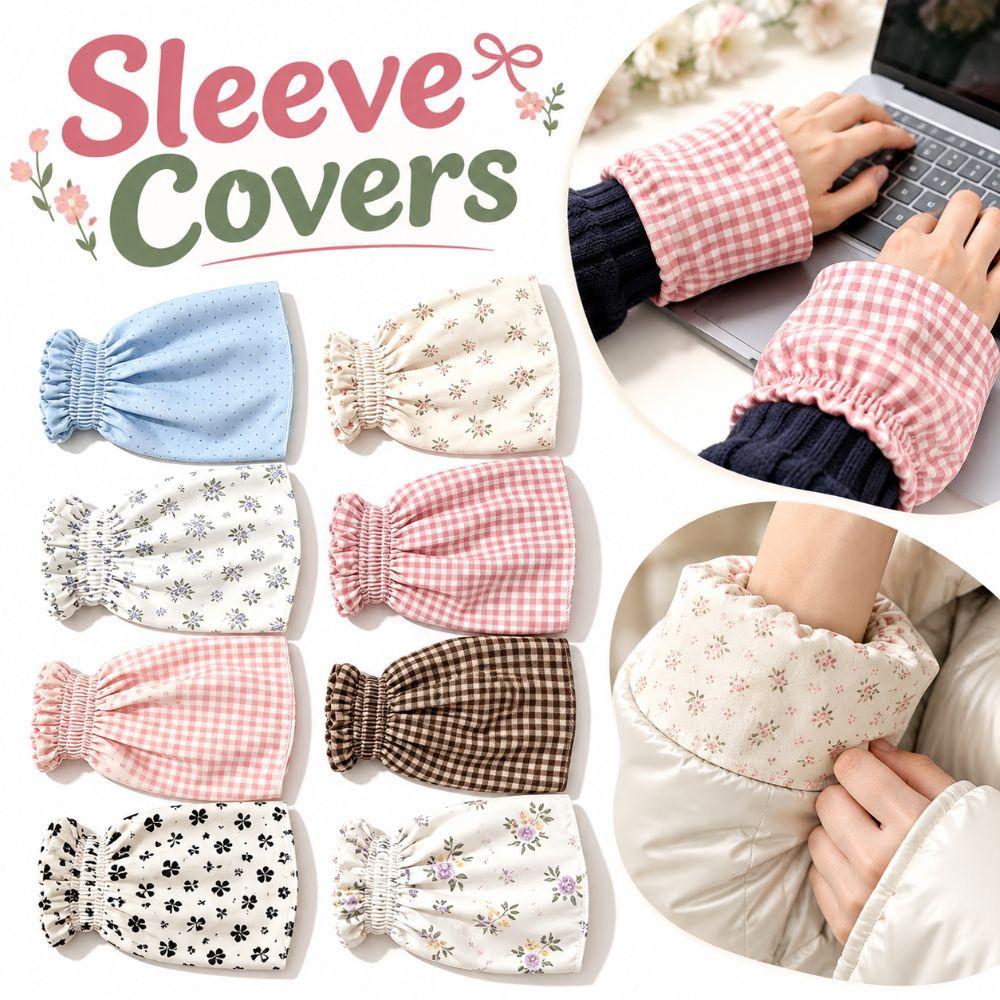 Floral Print Sleeve Covers Plaid Pattern Arm Sleeve Protectors Detachable Sleeves Cuffs Daily Wear