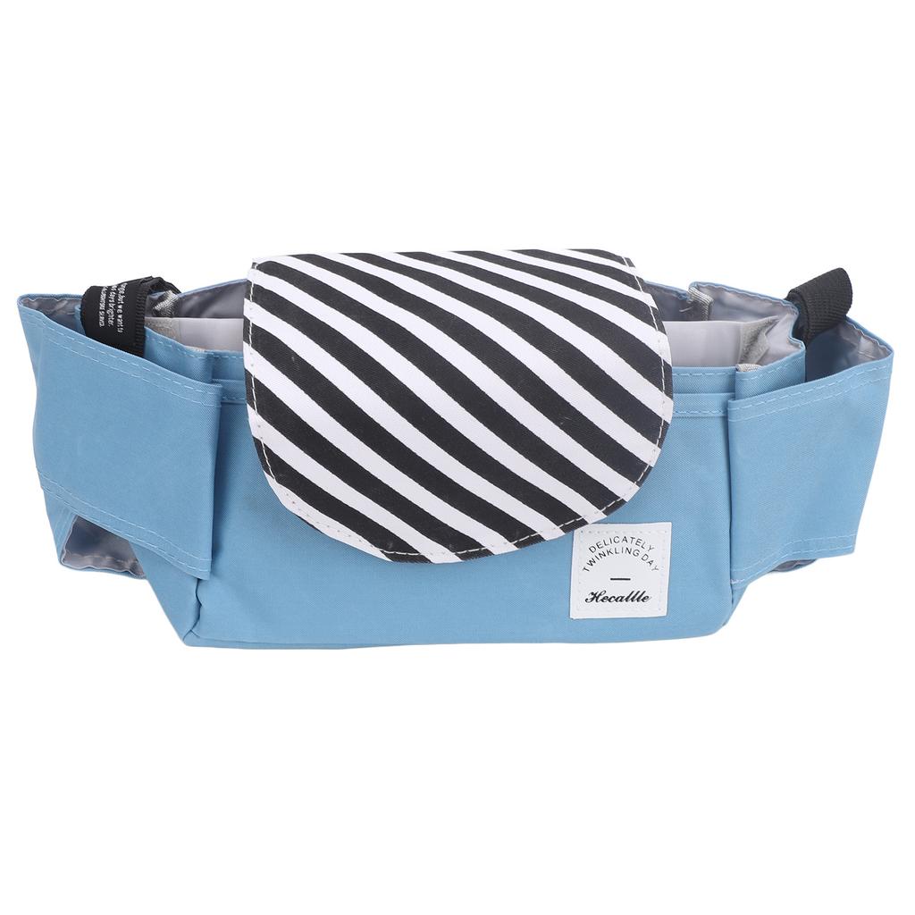 Universal Stroller Organizer with Cup Holders Polyester Waterproof Stroller Storage Bag Attachment for Phone
