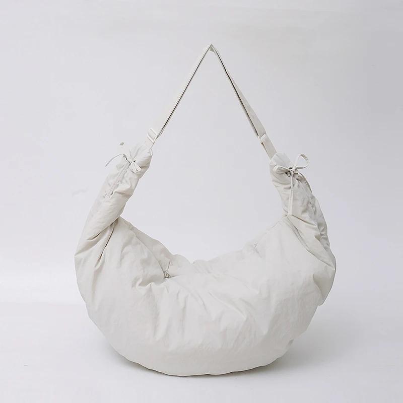 Design Nylon Big Soft Shoulder Crossbody Bag for Women 2026 Winter Trend Fashion Y2K New Underarm Bags Handbags