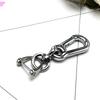 Men's Metal Horseshoe Buckle Keychain with Figure 8 Pendant - Creative Gift Keyring for Waist Hanging