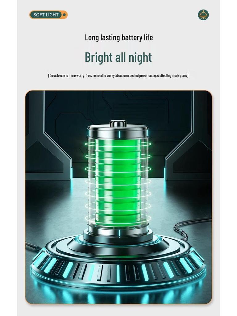 Rechargeable Eye-Care Table Lamp for Dorms – Ideal for Students, Bedside, or Desktop Use