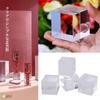 Rubonarie Acrylic Cube Blocks, Square, Transparent, for Photography, Exhibitions, Displays, and Photo Props, Set of 4 (Clear, 4 x 4 x 4cm)