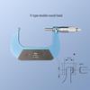 Blue Precision Carbide Alloy Spiral Micrometer Caliper 0-25mm, 0.01mm Resolution, Industrial-Grade Wall Thickness Measurement