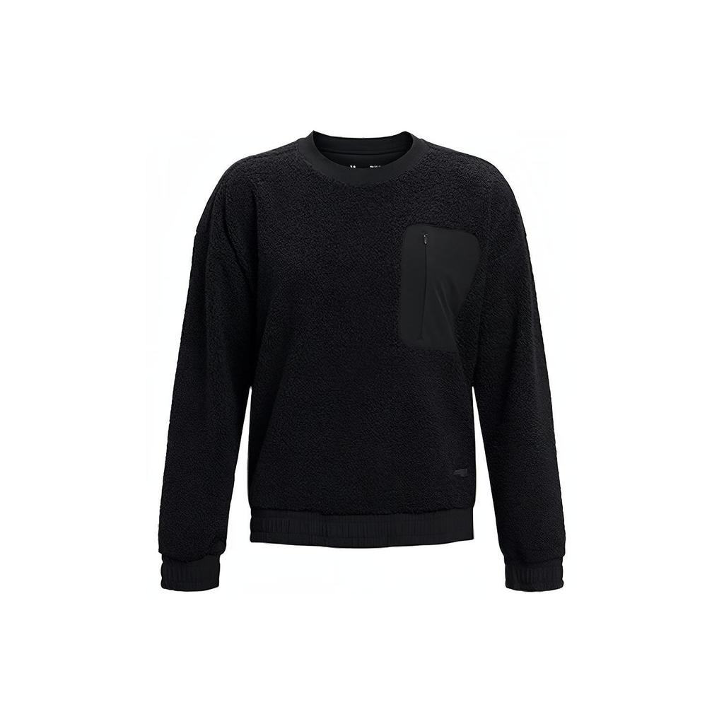 Under Armour Pearl Velvet Round Neck Training Sweatshirt Women Sweatshirt Black 1367056-001