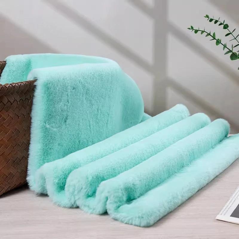 Thickened Plush Fabric 12mm Encrypted Imitation Rex Rabbit Fur Fabric Short Plush Counter Background Fabric, Clothing Fabric