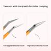 False Eyelash Tweezers Lash Extension Stainless Steel Scrapbook Sticker Tape Picking Straight Head Elbow Tweezers Diy Crafts