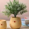 Cute Flower Pot Ceramic Cartoon Chick Planter Succulent Pot for Indoor Outdoor Home Garden Decoration Yellow Egg Shape