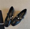 Super soft lambskin~ retro French single shoes women's thick heel new models are beautiful and not tired shoes medium heel Mary Jane shoes