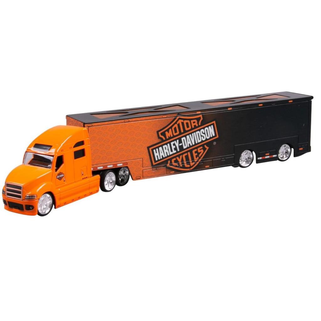 Maisto Scale Trailer Truck Custom Orange Diecast Model Car 11516 1/64 Harley-Davidson (ORANGE)