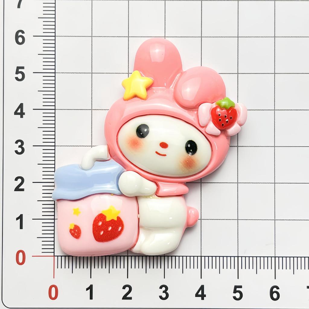 Sanrio Cartoon Food Toys Resin Accessories for DIY Hair Clips and Phone Ornaments