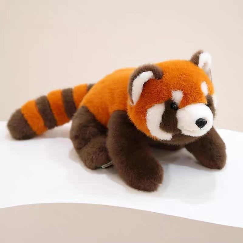 

Cute Reclining Red Panda Plush Toy Doll For Kids Bedroom Decor 30cm