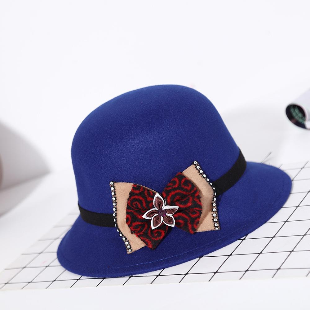 Hat In Autumn and Winter, New Diamond Flower Milliner, Fashionable and Elegant Thermal Top Hat, Hot-selling One