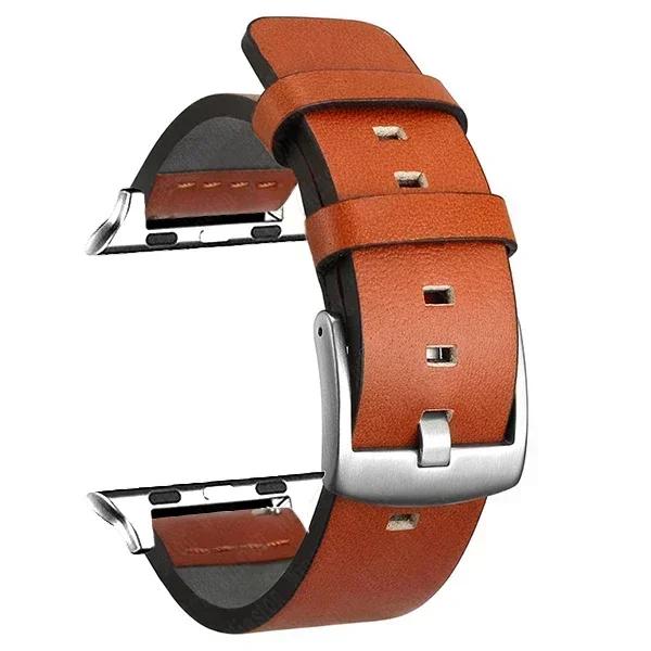 Leather Strap for Apple Watch Ultra 2 Band 49mm 9 8 7 45mm 41mm High Quality Strap for IWatch Series 6 SE 5 4 44mm 40mm Correa