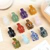 Micro Landscape Turtle Ornament Hand-Carved Natural Stone Figurines Symbolizing Longevity Good Luck Statue for Fish Tank